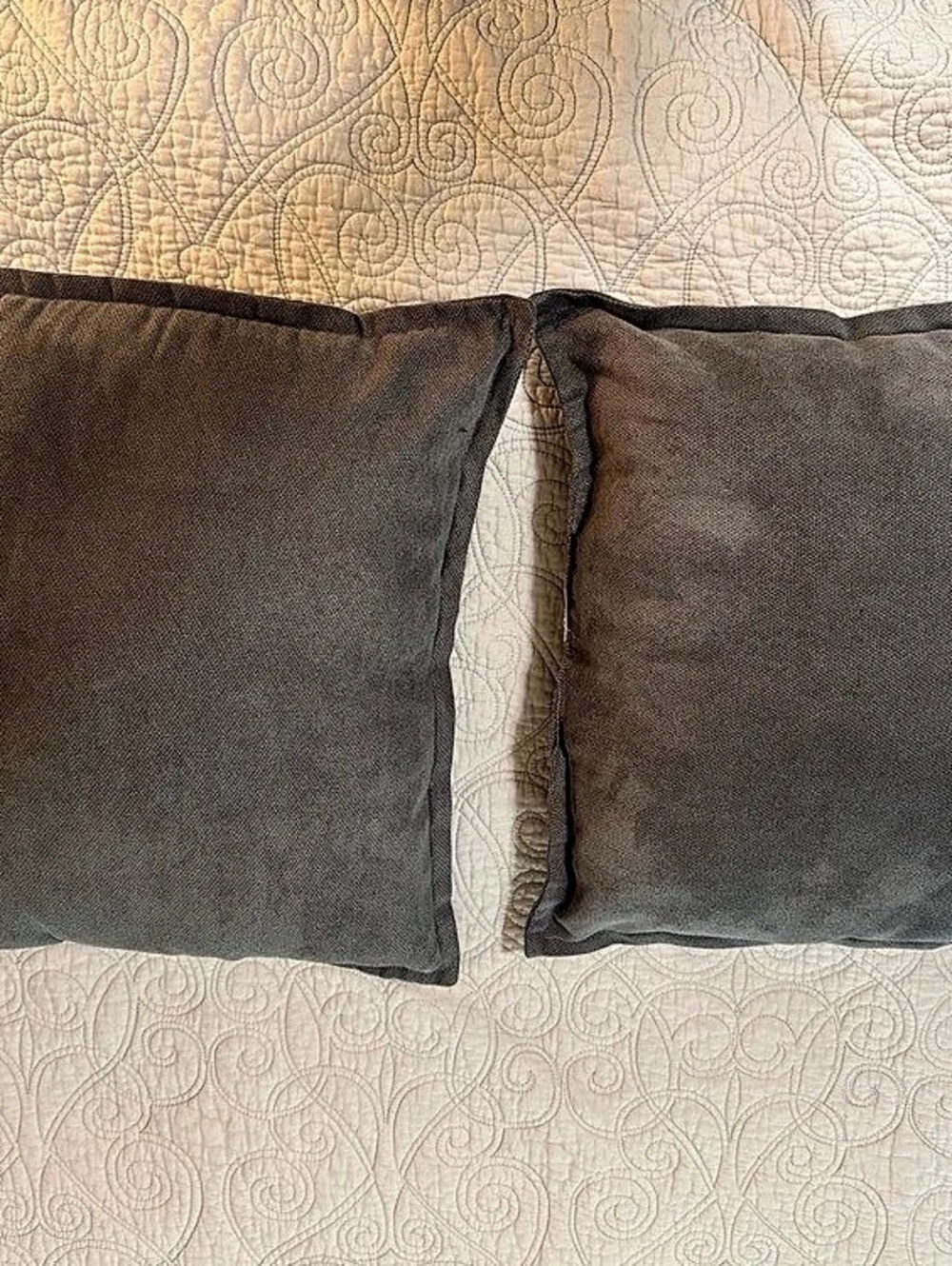 Gray & Brown Accent Pillows Set of 2